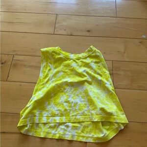 lululemon athletica Yellow Tie-Dye Tank Top